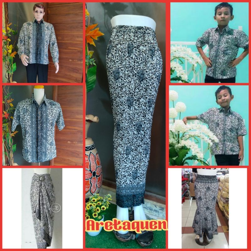 Couple keong silver/Couple kondangan kemeja batik rok plisket rok lilit kemeja pria kemeja panjang