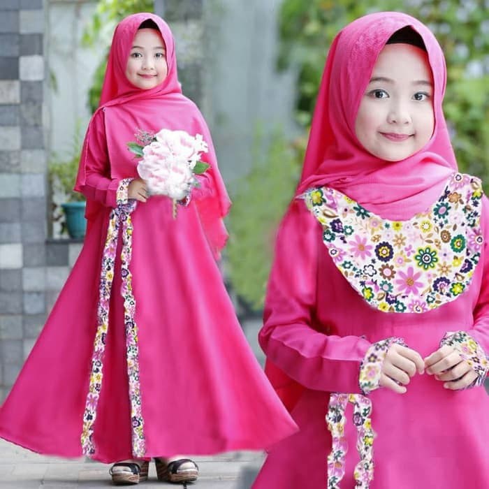 SYAR'I ANAK LEONITA / SYAR'I ANAK KECIL 7-10 TAHUN / BAJU NGAJI ANAK