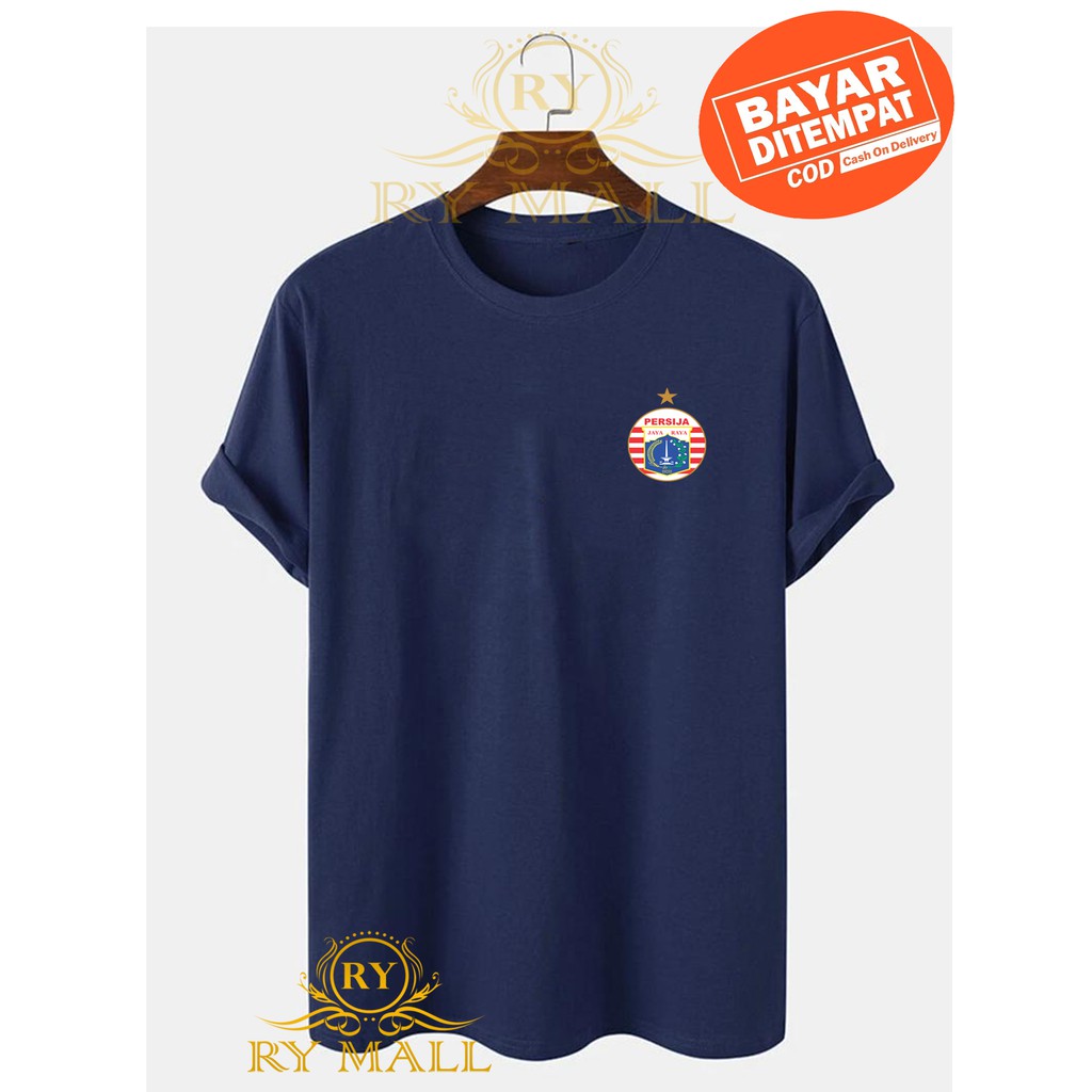 Ry Mall PROMO COD... Kaos Lengan Pendek Logo Samping Persija / Kaos Pria / kaos Polos