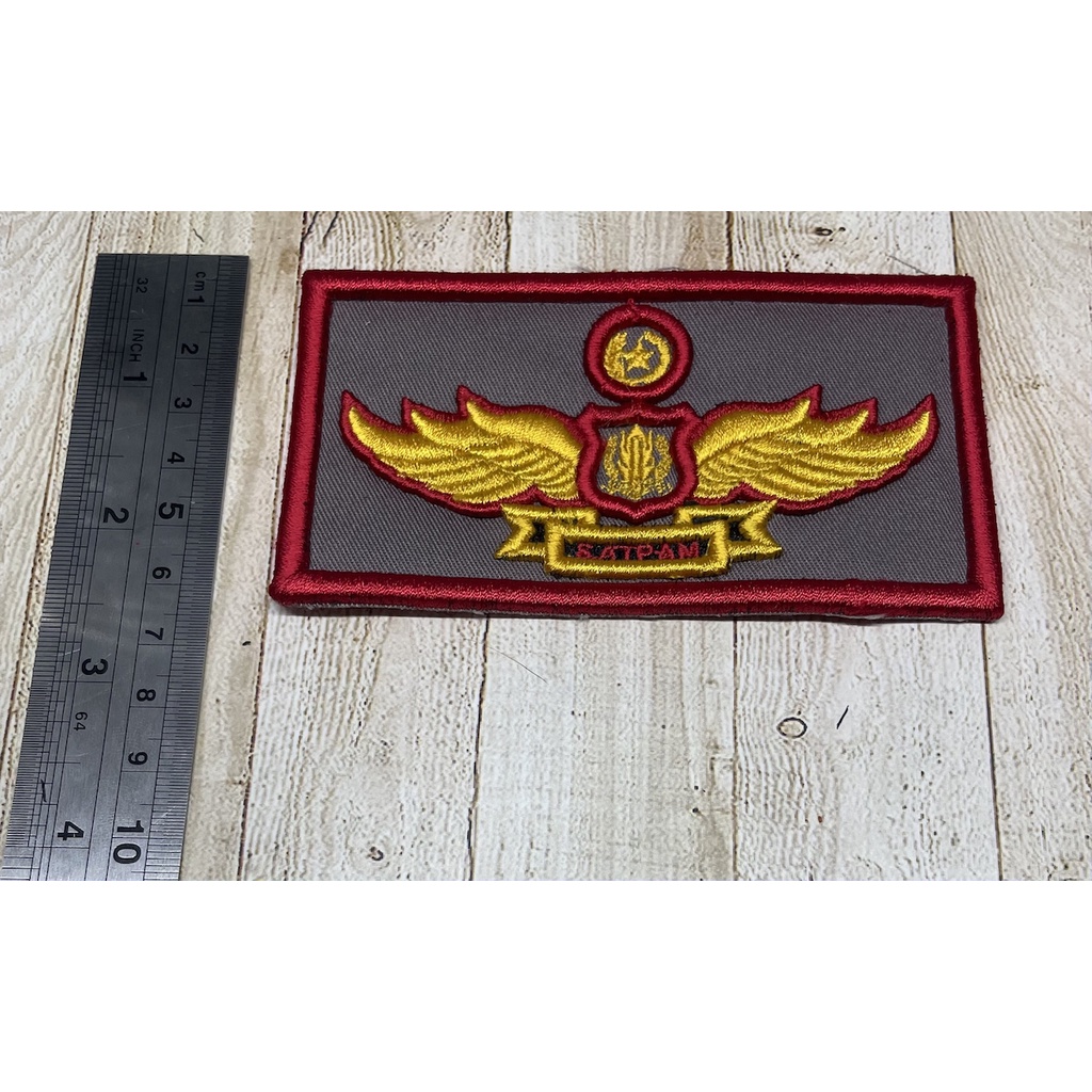 Bordiran Wing Satpam | Badge Wing | Bordir Timbul Wing Satpam