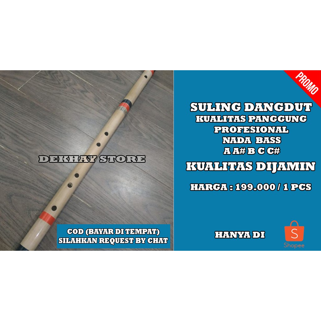 (KUALITAS TERBAIK PROFESIONAL) SULING DANGDUT UKURAN BASS NADA BASS A A# B C C#