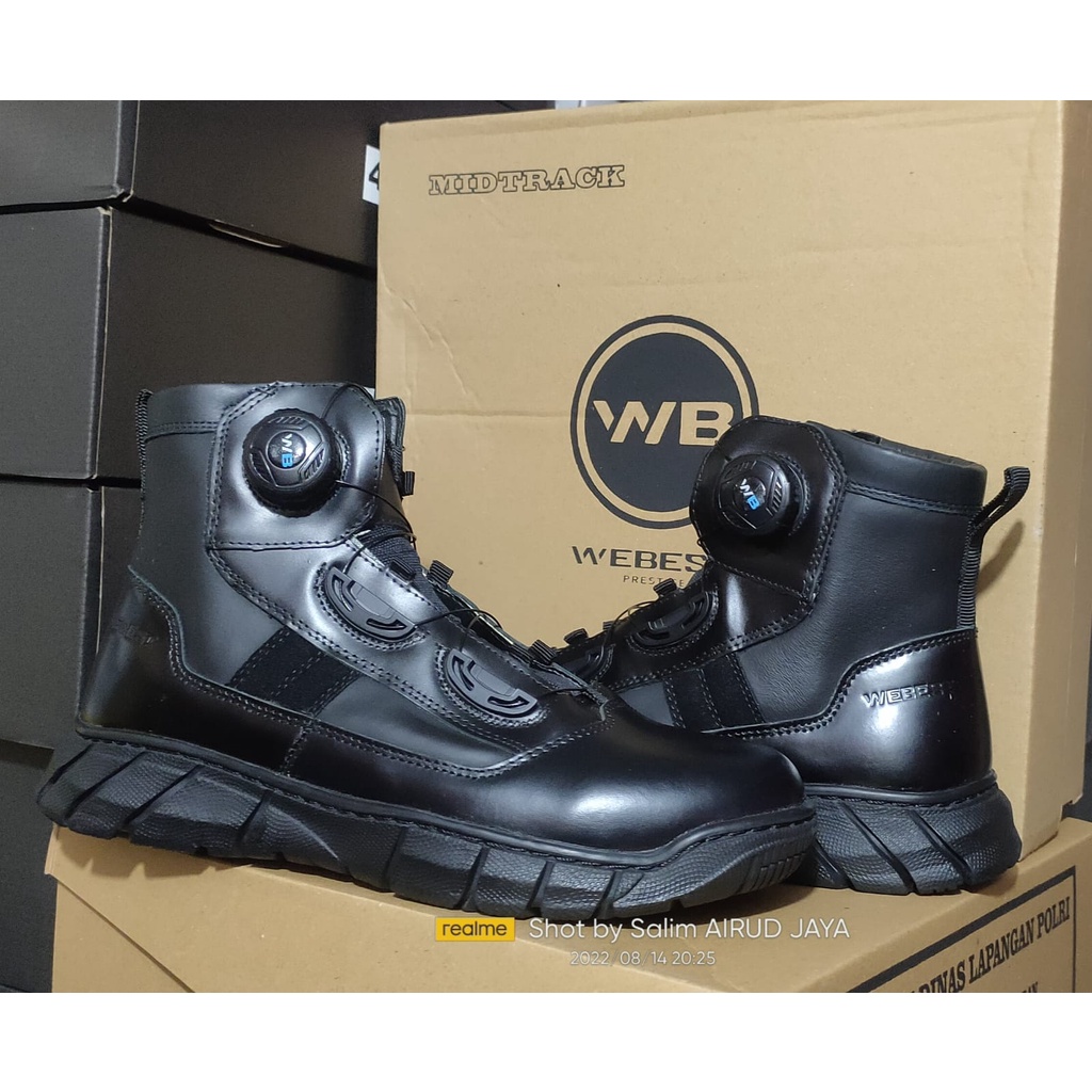 SEPATU PDH MIDTRACK TALI PUTAR WB ORIGINAL