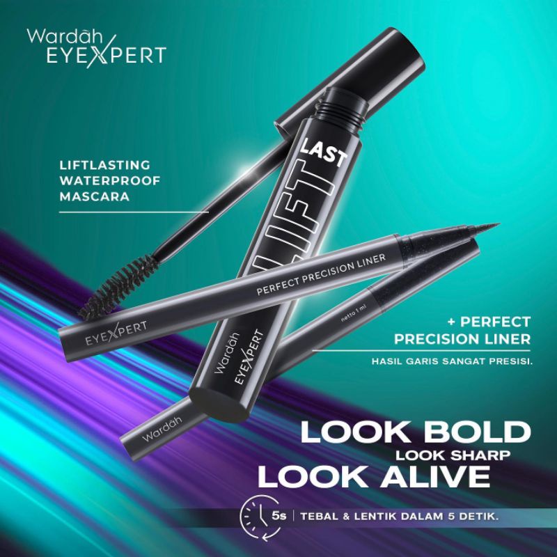 wardah eyexpert eyeliner maskara eye liner spidol pen mascara