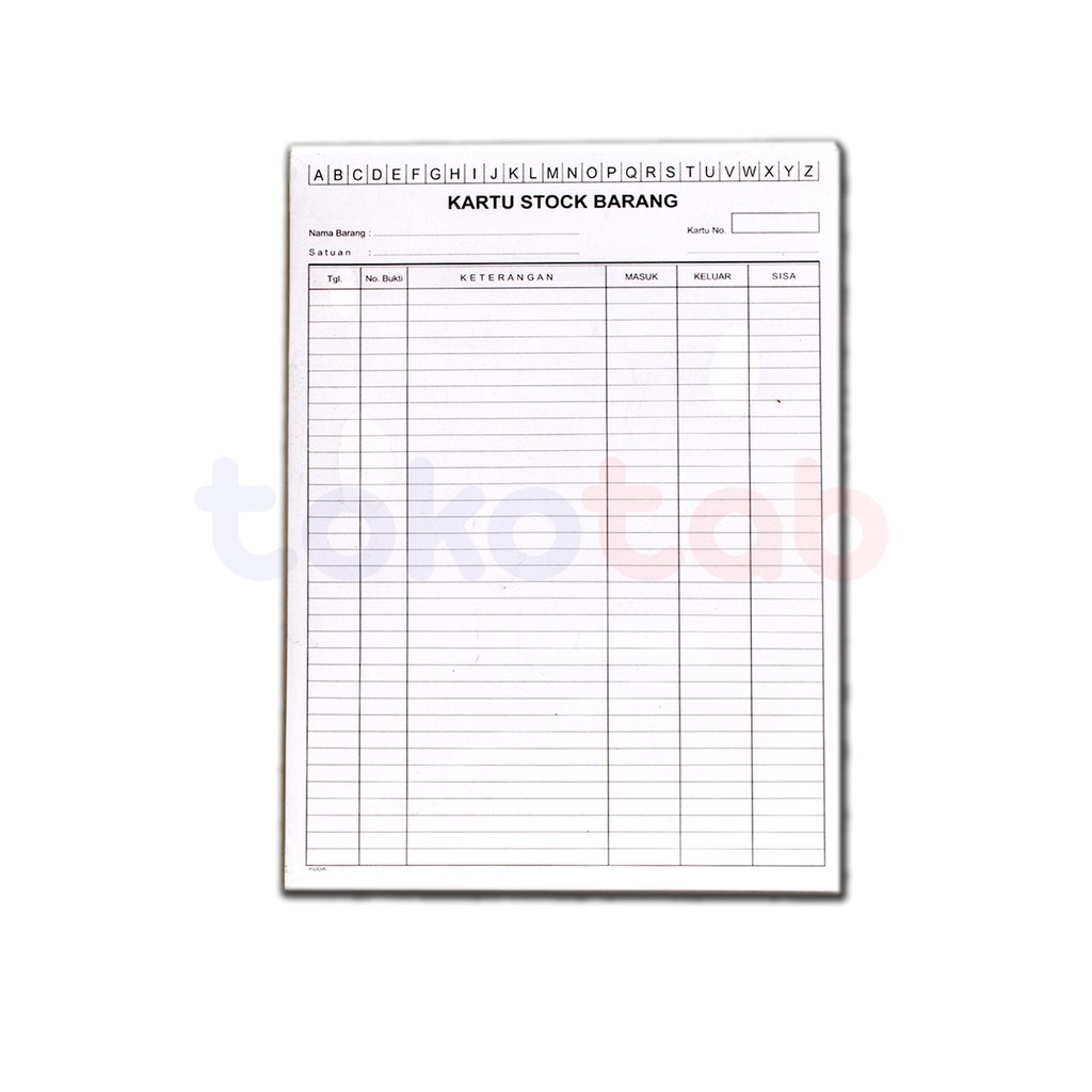

Tokotab - [Folio] Kartu Stock Barang Folio Ukuran 208x297mm