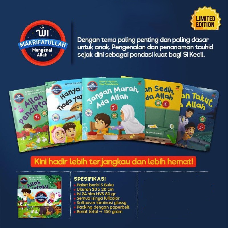 ZYD PAKET MAKRIFATULLAH MENGENAL ALLAH - Buku Cerita Islami Anak Mengenal Allah Penciptaku Jangan Ma
