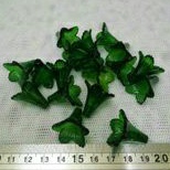 18 pcs bahan bunga akrilik kelopak corong kecil