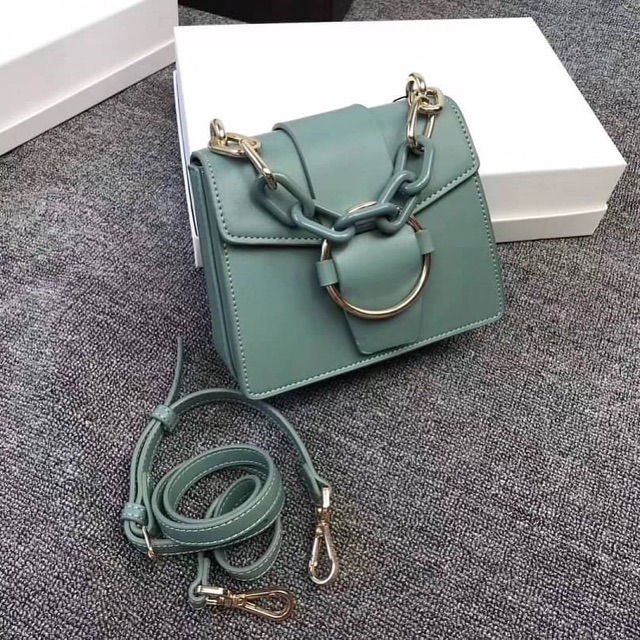 SALE Buckled Shoulder Small Bag in Two-Tone