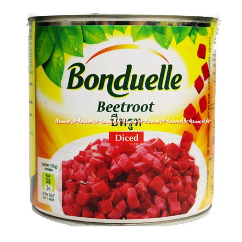 Bonduelle Beetroot Dice 400gr Buah Bit Merah Potong Makanan Instant Siap Saji Kaleng Bonduele