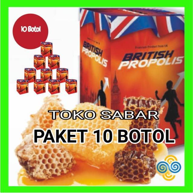 BRITISH PROPOLIS DI JAMIN 100% ASLI....paket 10 botol