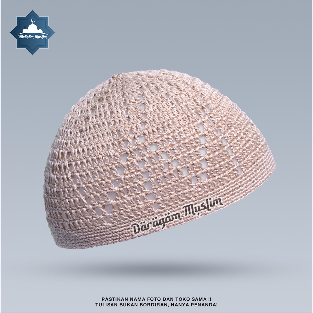 Peci Rajut Tangan Motif Ariffin - Peci Rajut Ariffin - Peci Rajut