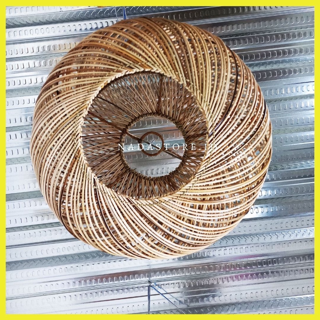 NADASTORE - LAMPION / KAP LAMPU RATTAN AESTHETIC / LAMPION RATTAN RUSTIC BULAT