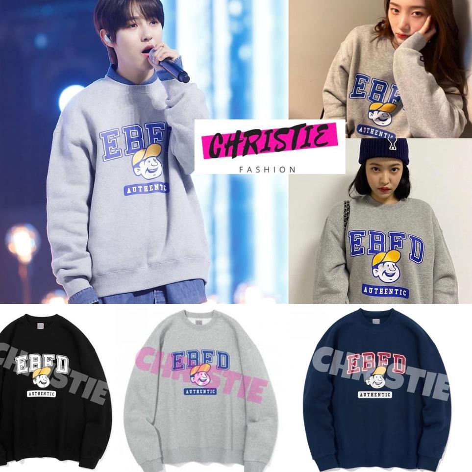 TERBARU [COD] BASIC SWEATER EBFD AUTHENTIC M-XXL 12 WARNA / SWEATSHIRT RENJUN NCT DREAM YERI RV CHA