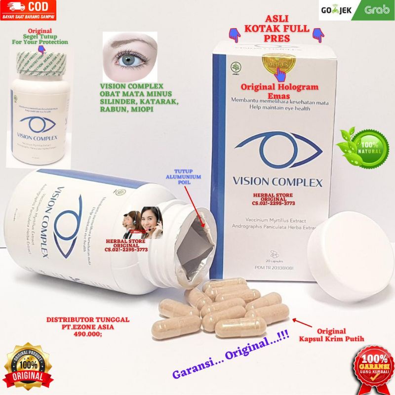 VISION COMPLEX ASLI ORIGINAL OBAT MATA TERBAIK CEPAT AMAN HERBAL BPOM
