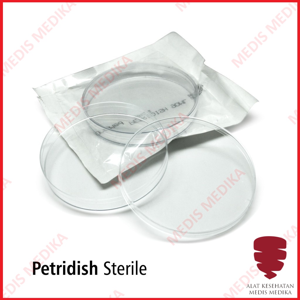 Petri Dish 90 MM X 15 MM Isi 10 Cawan Steril One Med Petridish Sterile 90mm X 15mm Onemed