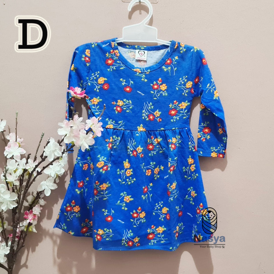 [E-007] Dress lengan panjang bayi / dress lengan anak 3-12 bulan