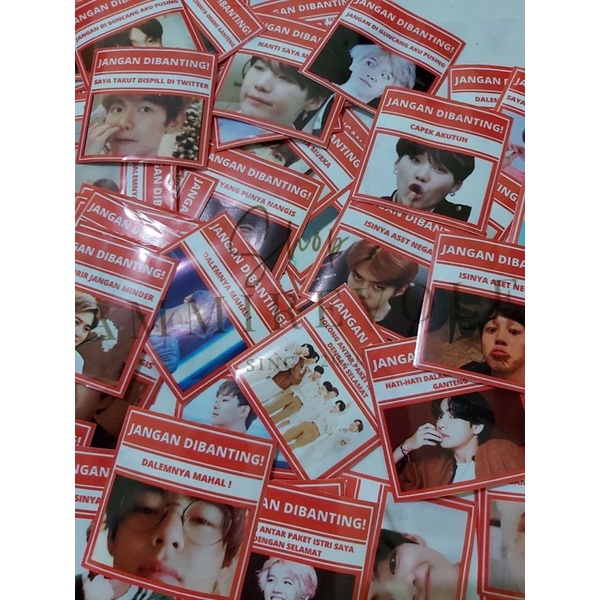 Sticker Fragile KPOP EXO BTS Ready Stock