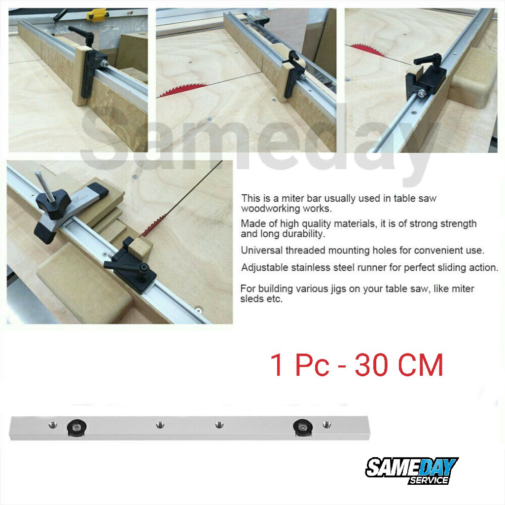 Aluminium Alloy Miter Bar Slider Router Table Saw 300mm Shopee Indonesia