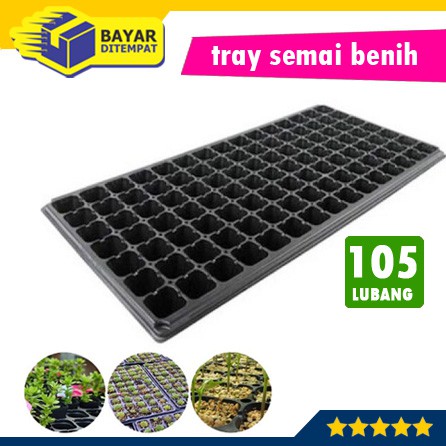 Tray Semai 105 Lubang Pot Tray Penyemaian Semai Bibit Tanaman Hidroponik Hydroponik Hidro Ponik