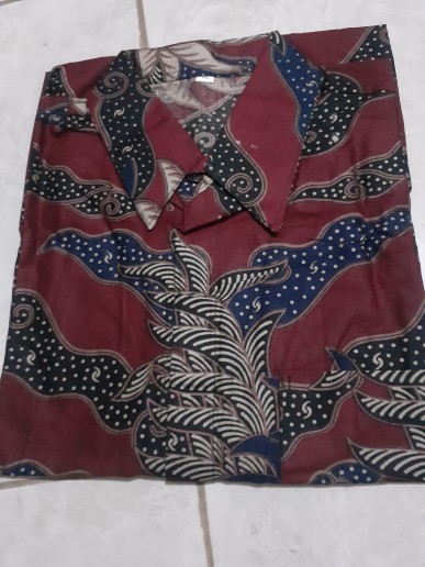 Kemeja Batik Pria Lengan Panjang Size M L Xl Xxl Bswart Batik Hrb026 Kenango Panjang Padi