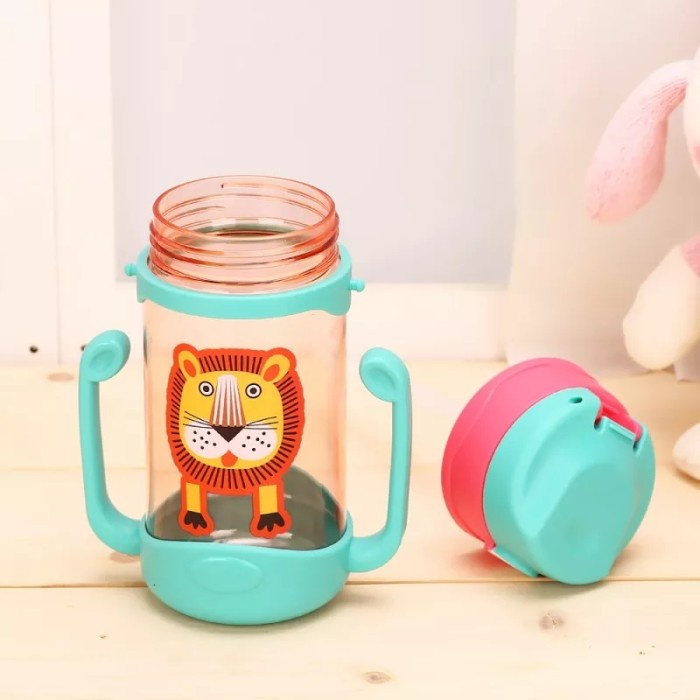 DAPUR BEKAL BOTOL MINUM ANAK DGN GBR BINATANG YG LUCU & POLOS DGN TUTUP ADA KUPING HR1851W