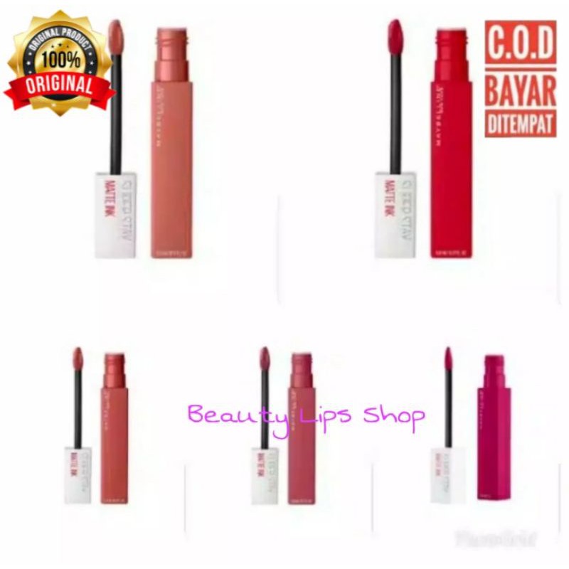 Maybelline Superstay Matte Ink 205 / 125 / 80 / 225 Liquid Matte Lipstick Make Up [ Tahan Lama ]