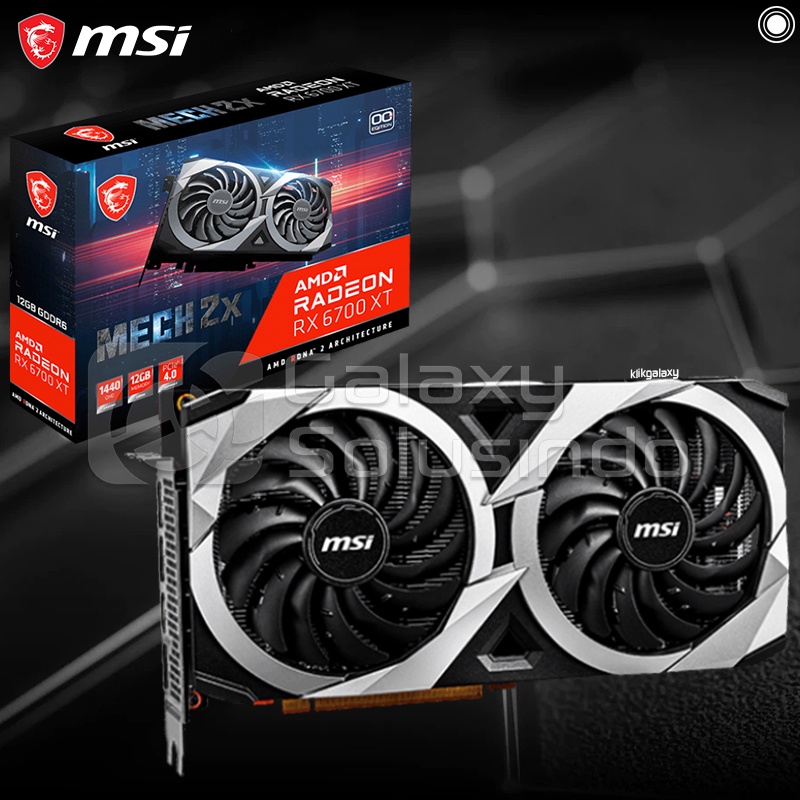 msi radeon rx 6700 xt mech 2x 12gb oc gddr6   vga rx6700xt ddr6