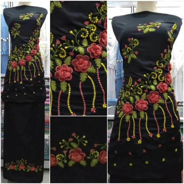 Bahan Baju Kurung Bordir Timbul 05