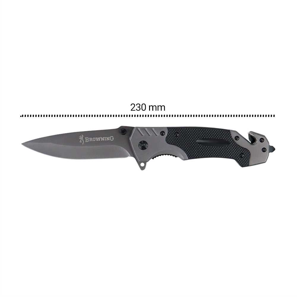 BROWNING Pisau Lipat Outdoor Portable Knife Survival Tool - 440C