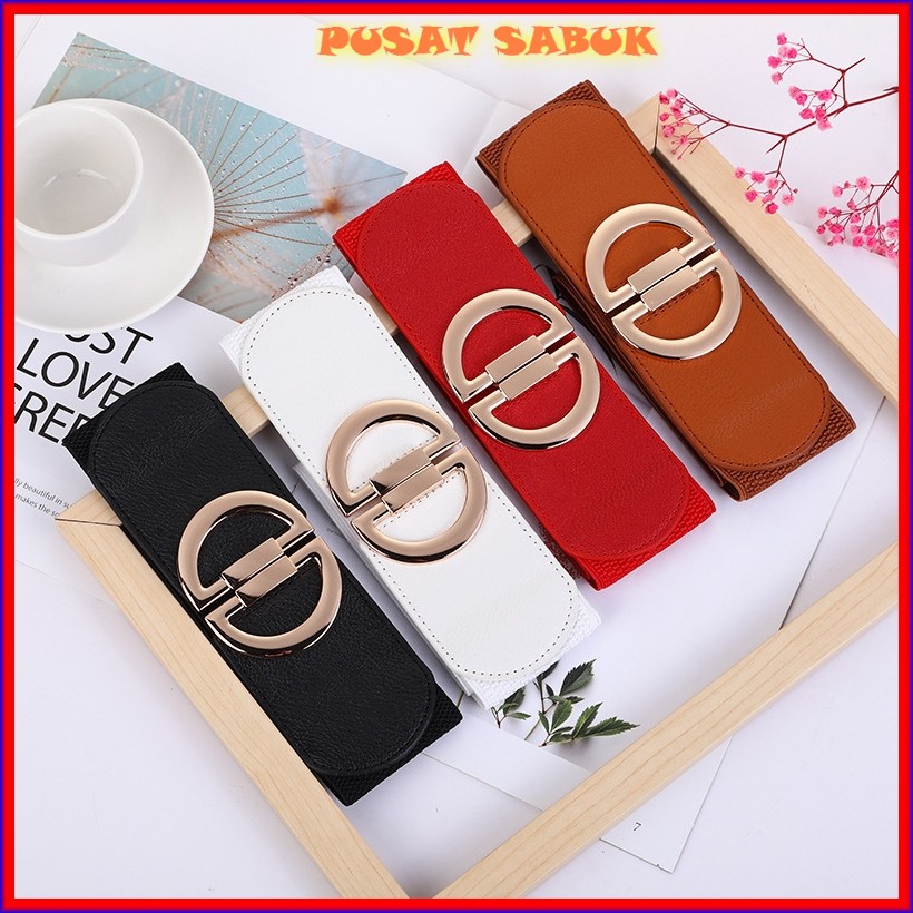 Sabuk Obi Karet Belt Ikat Pinggang Wanita Fashion Gesper Cewek Oby Korea Polos Murah Aksesoris