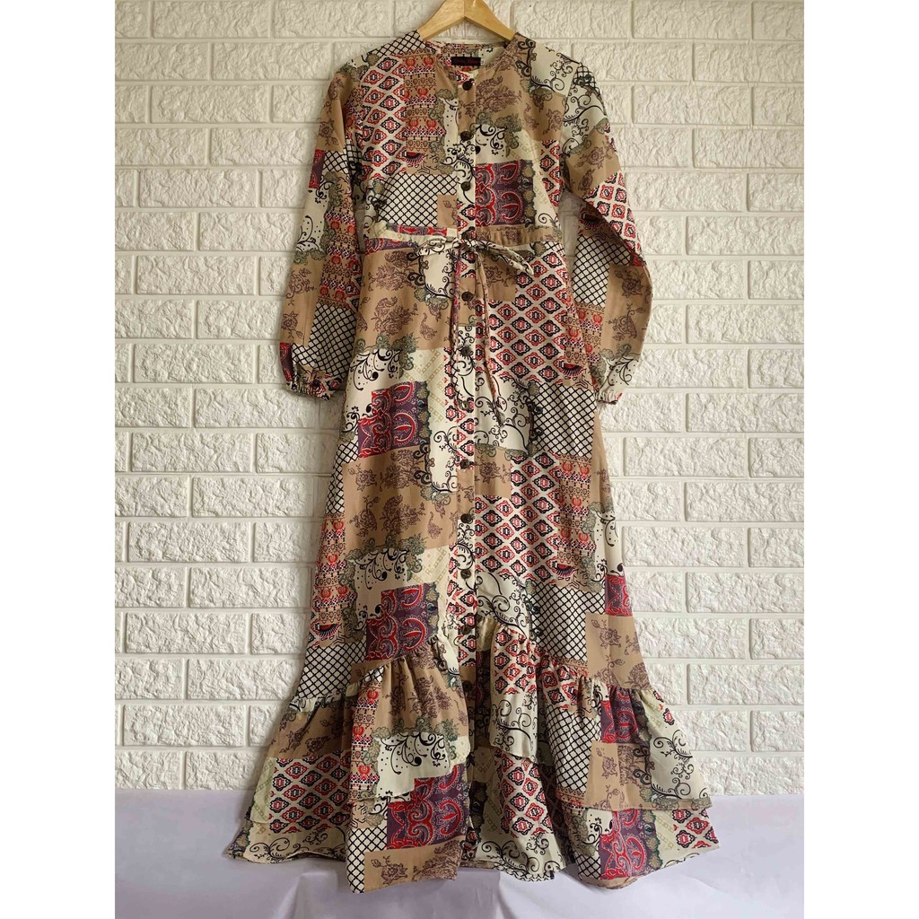 GAMIS ETNIK MOCCA MODEL TERBARU ( Kancing depan+Tali Serut+Karet Pinggang Belakang)