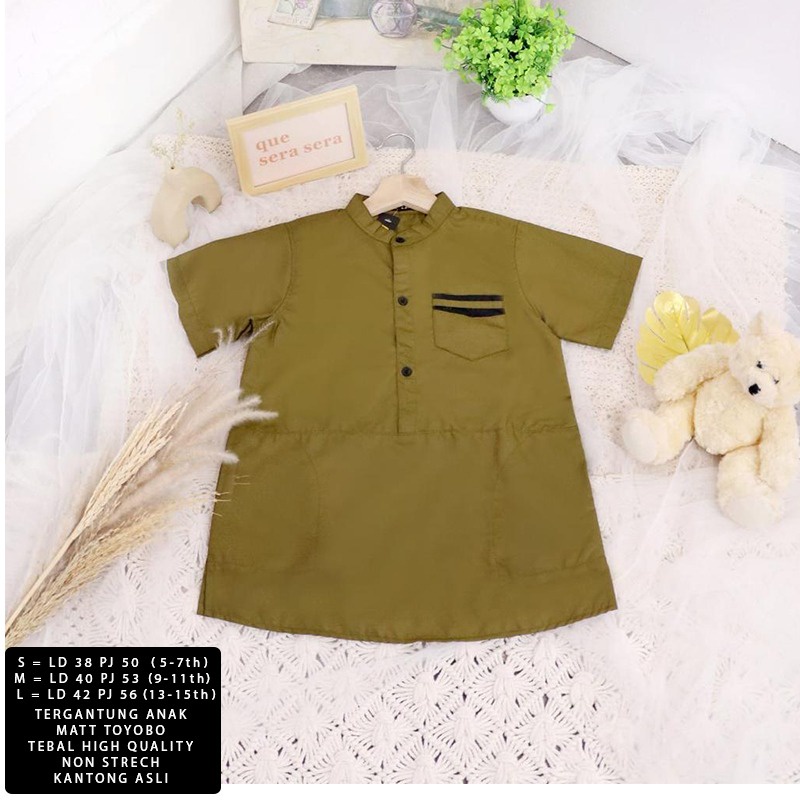 [Moden Kids NI]Baju Koko Anak Laki Laki Toyobo Varian Warna Dan Ukuran