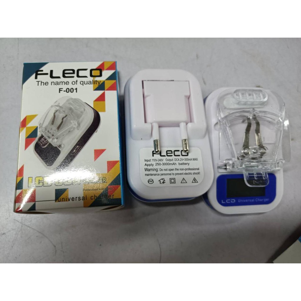 Destop LCD USB Charger Original vibox lcd / Destop Kodok Fleco F-001 casan jepit baterai casan kodok