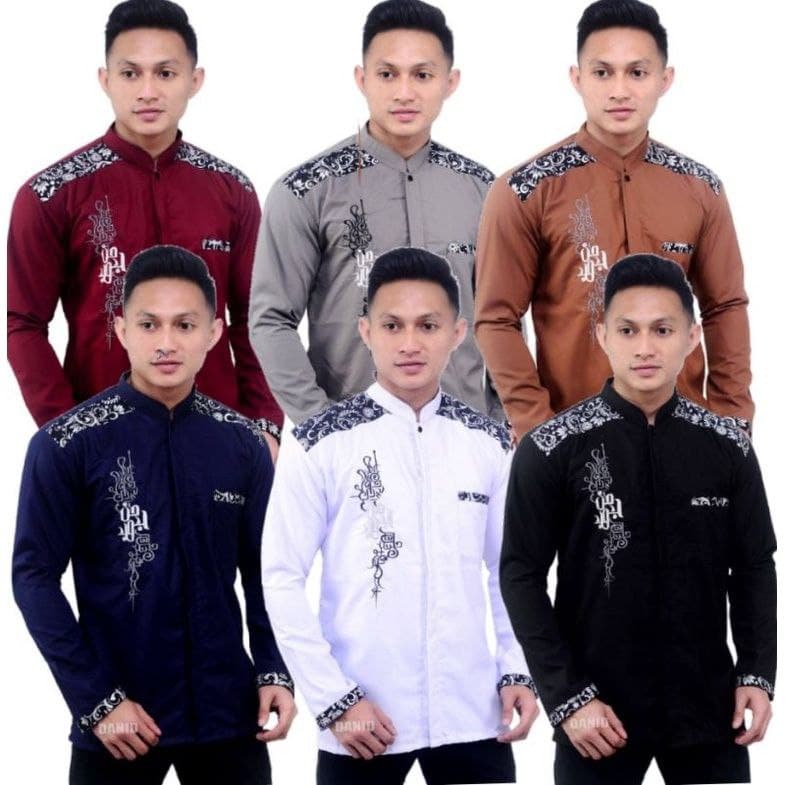 Baju Koko Pria Gus Azmi Syubbanul Muslimin Kombinasi Hadroh Azzahir Hilw HO587 PRIA KOKO BAJU TRENDY