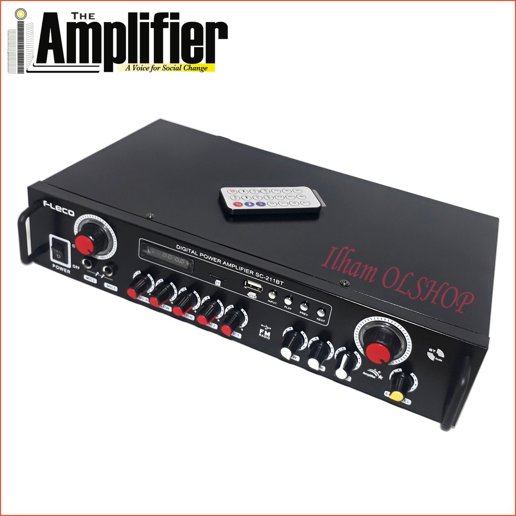 Jual Fleco Power Amplifier Bluetooth SC211BT Stereo Karaoke Shopee