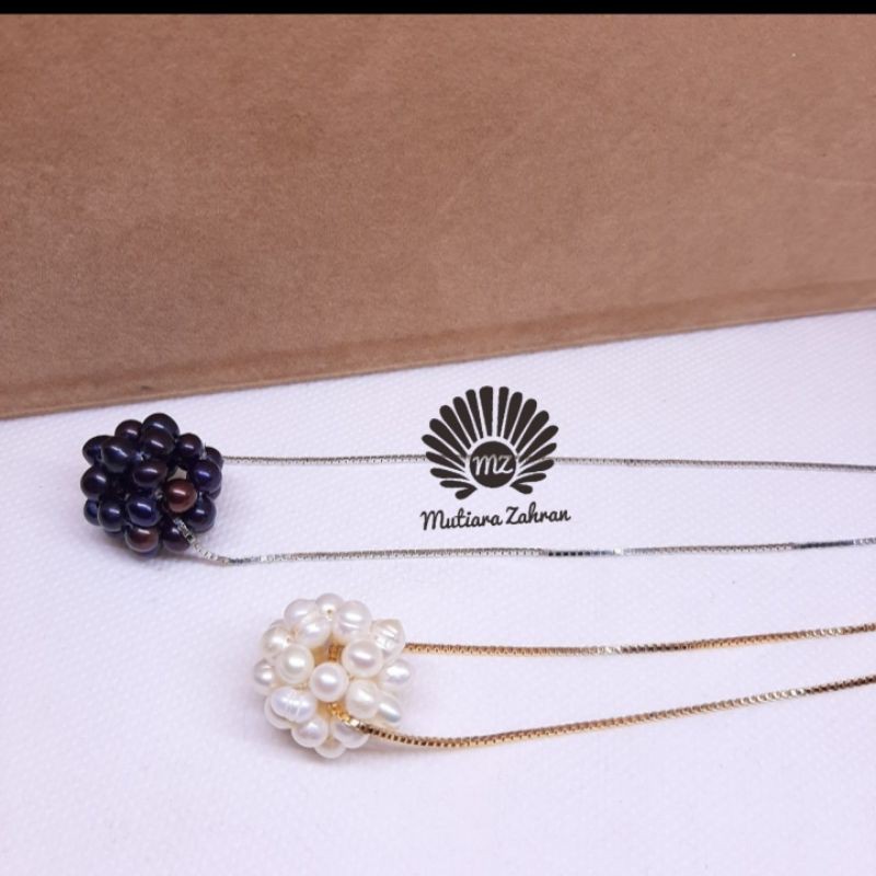 Kalung Mutiara Bentuk Liontin Bulat