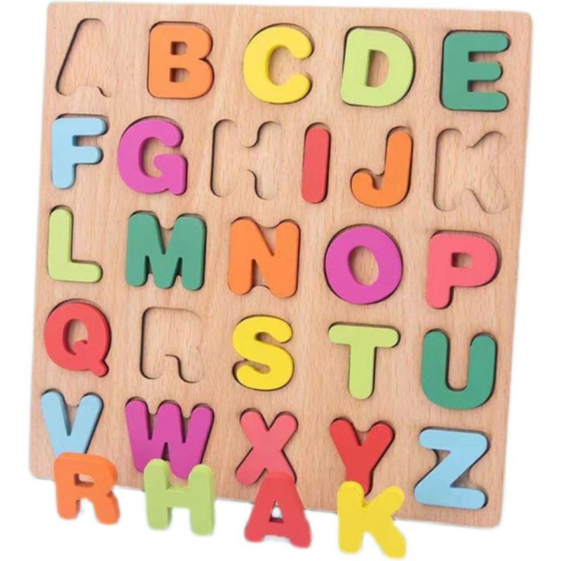 Puzzle 3D Alfabet &amp; Numbers Chunky PB 023 Puzzle Kayu Anak Belajar Mainan Edukasi