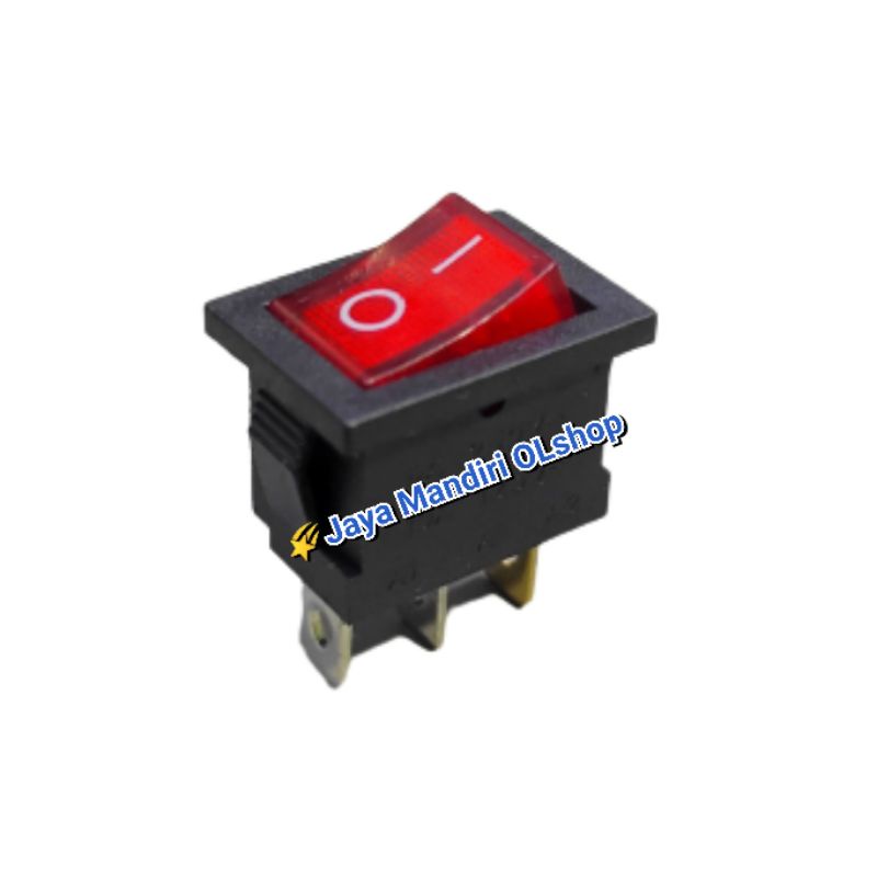 Saklar rocker switch kecil lampu 3 pin