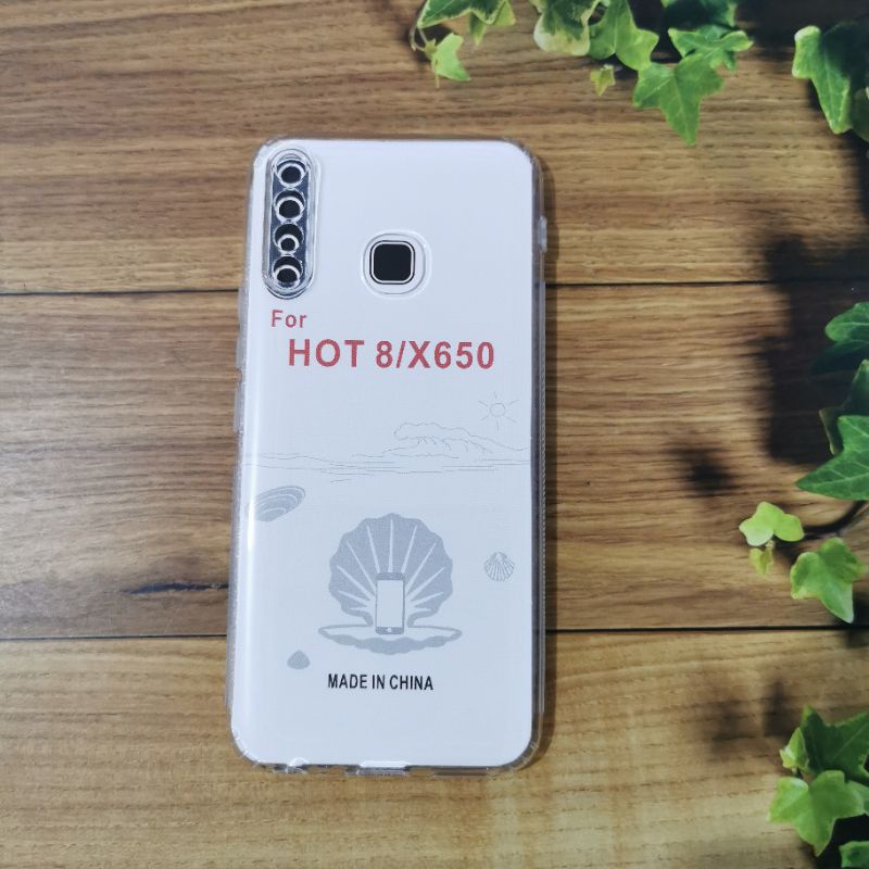 CASE INFINIX HOT 8 X650 CLEAR HD TEBAL 2.0MM BENING SOFTCASE