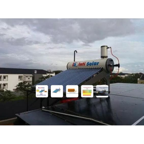 PEMANAS AIR TENAGA MATAHARI INDIRECT WATER HEATER INTI SOLAR 30 IN