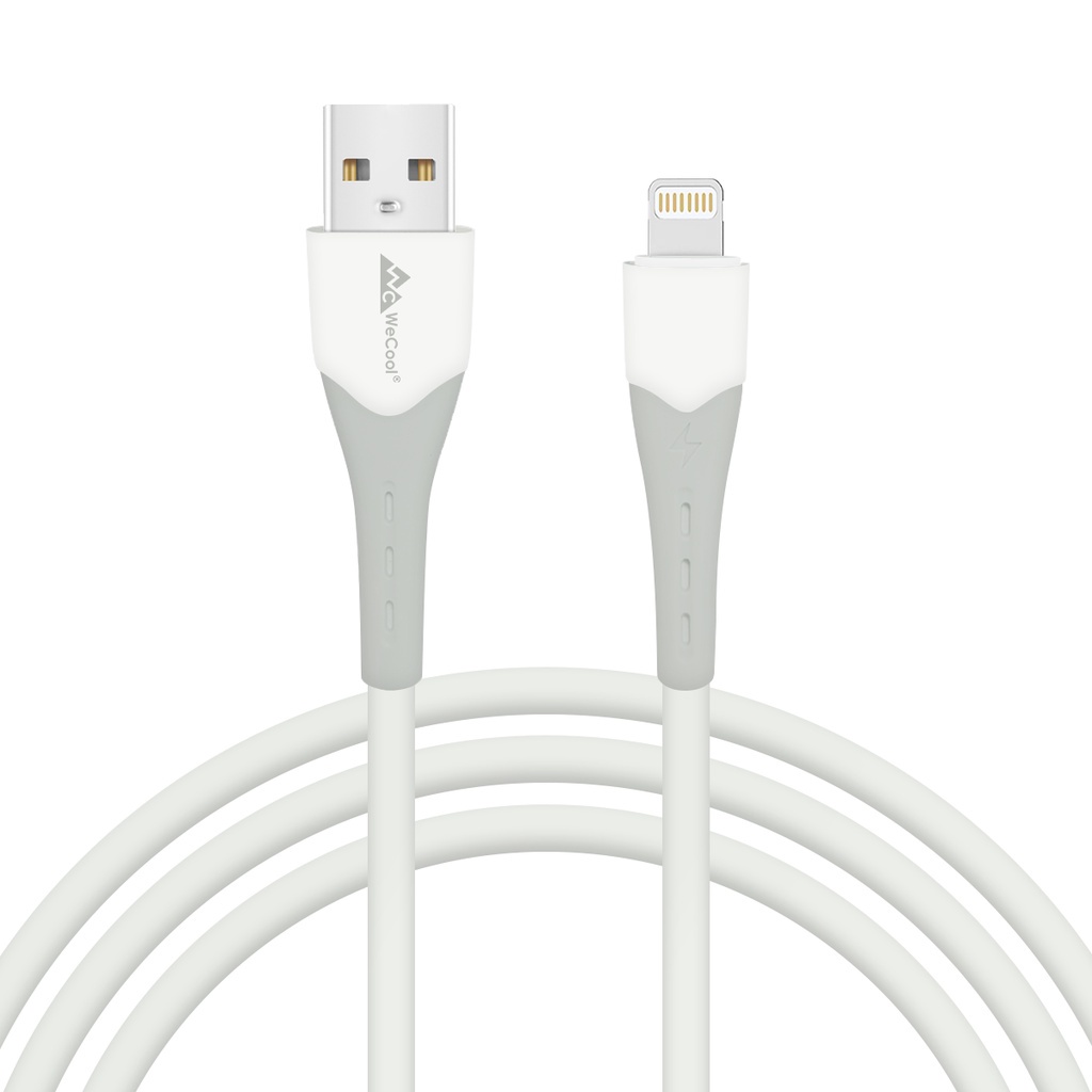 Wecool Kabel Pengisian USB Pengisi Daya Cepat 1M Pengisi Daya Cepat Kompatibel dengan Micro USB Tipe C/Lightning