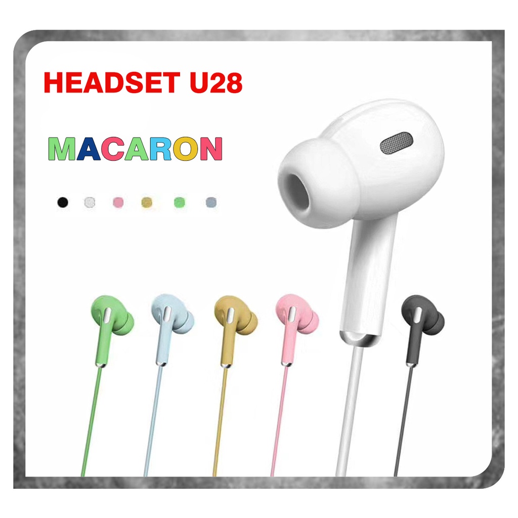 Headset / Earphone U28 MACARON Stereo Hifi Extra Bass [fs]