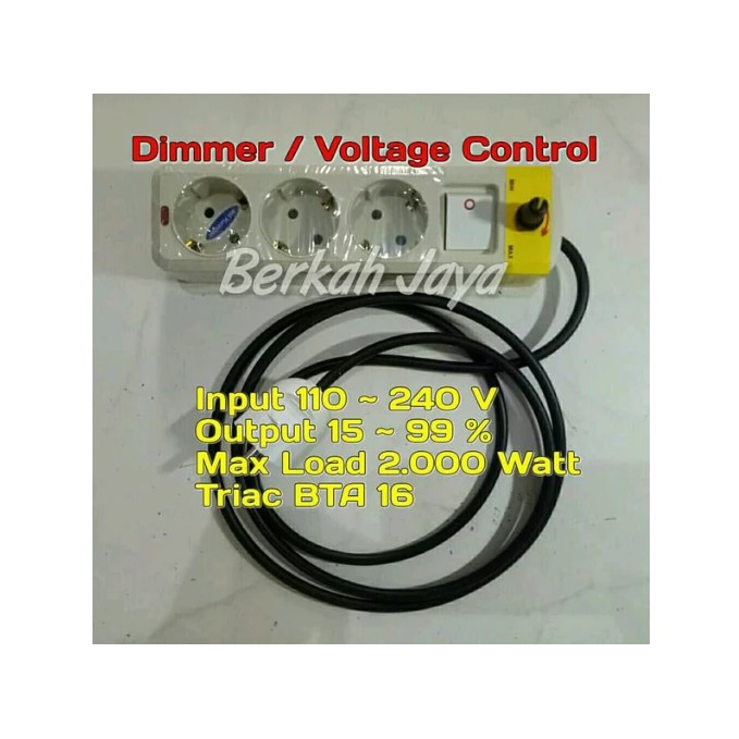 Stop Kontak Dimmer Pengatur Kecepatan Bor Grinda 2000W BTA 16 (DM06)