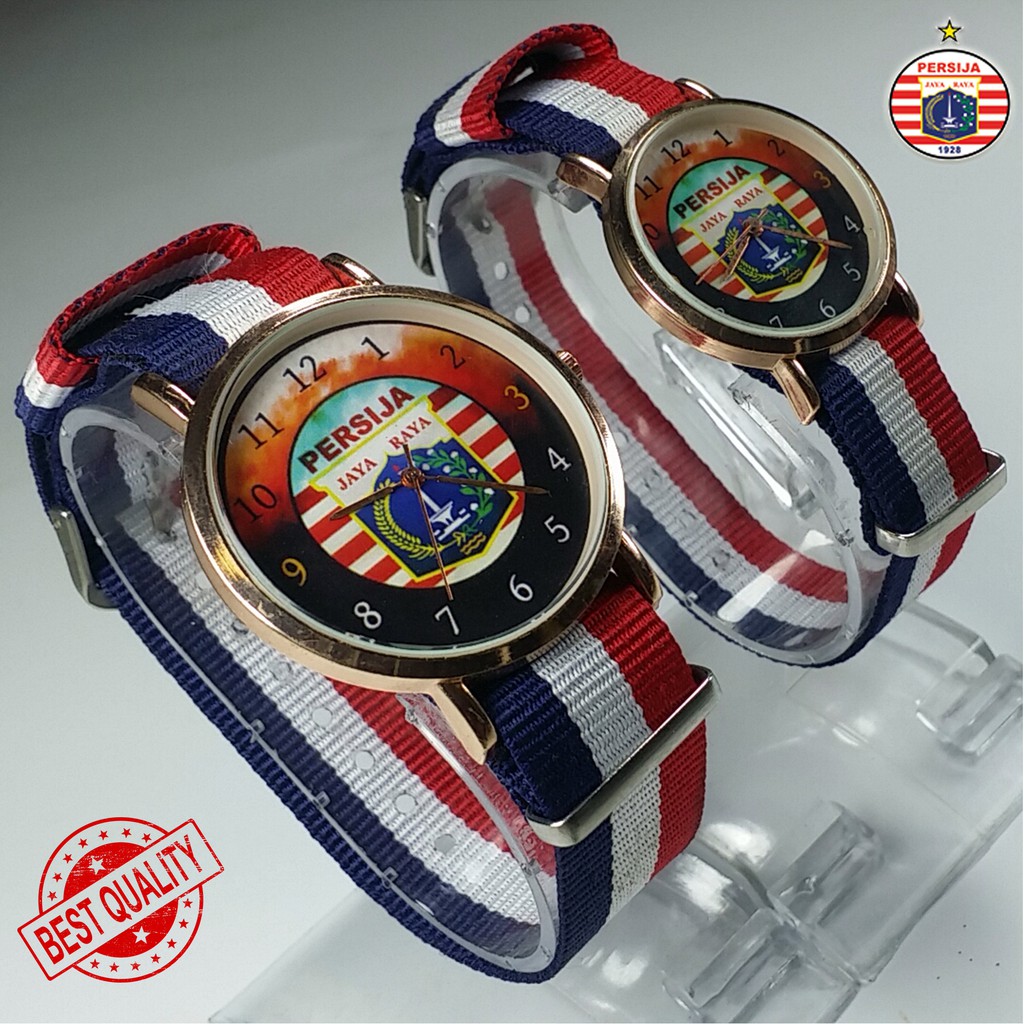 (LIMITED EDITION) JAM TANGAN PERSIJA API COUPLE TALI KANVAS