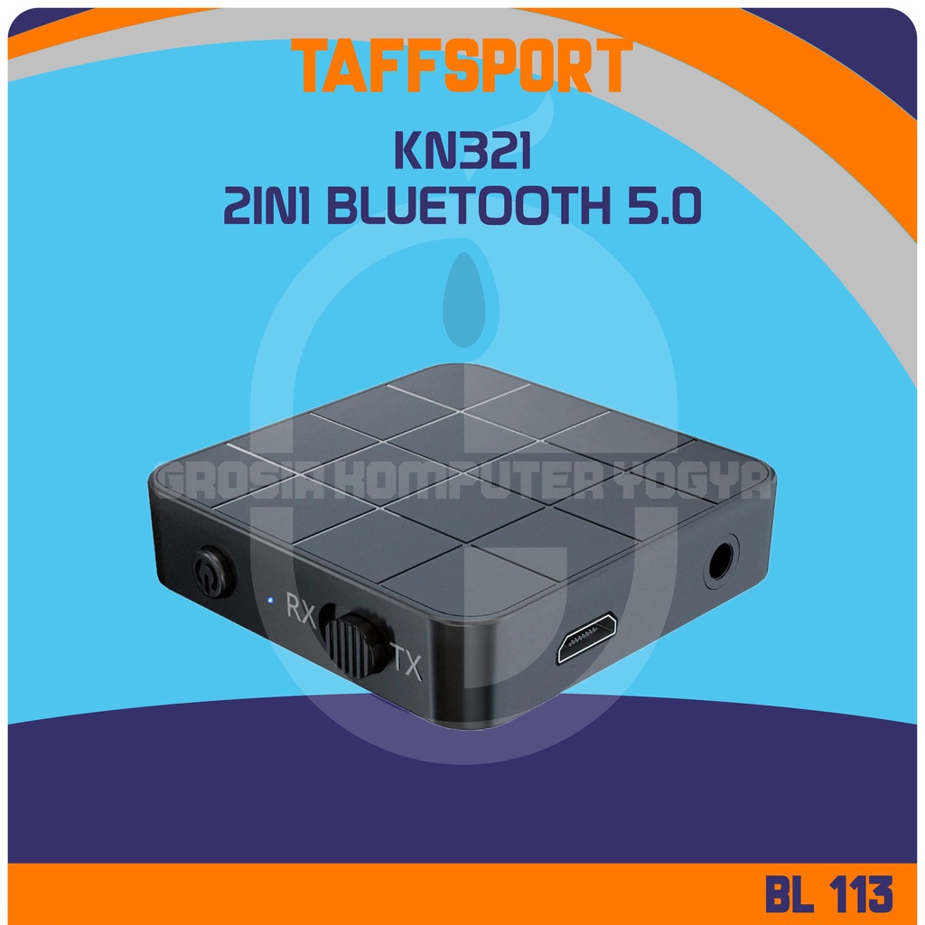 TaffSPORT KN321 2In1 Bluetooth 5.0 Audio Transmitter &amp; Receiver