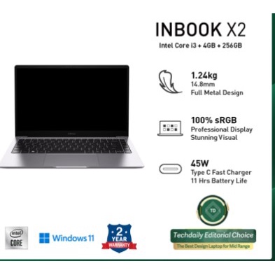 INFINIX INBOOK X2 Intel Core i3-1005G1 /4GB/256GB