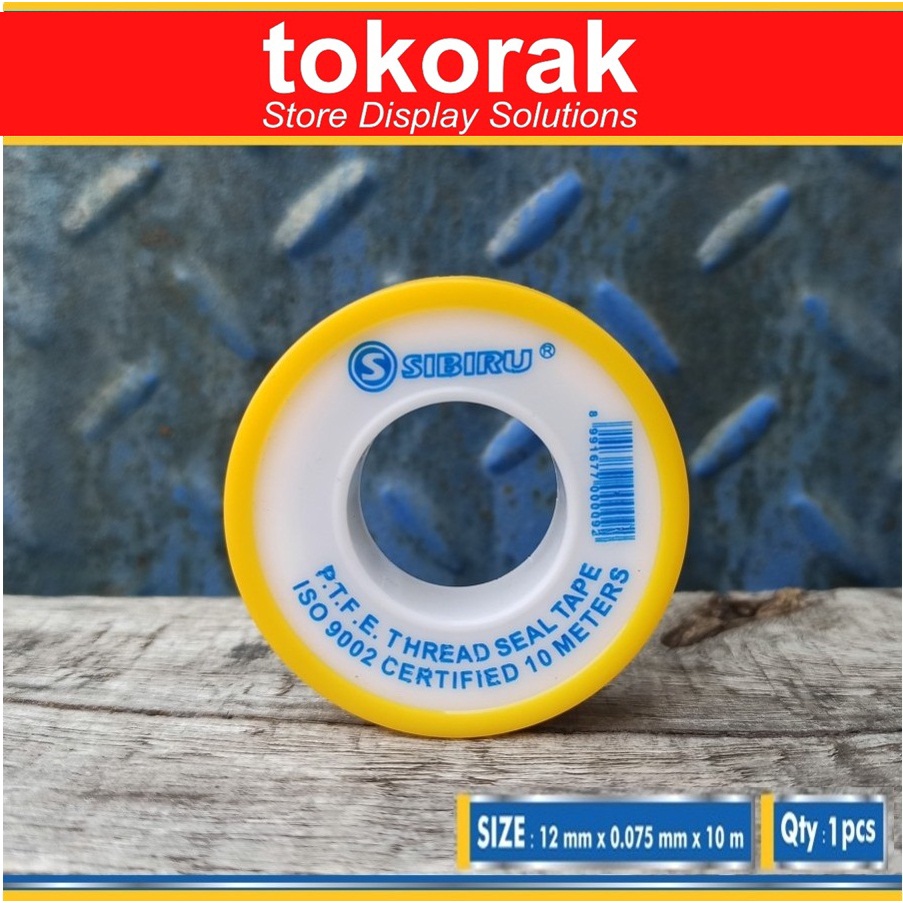 SEAL TAPE SIBIRU 1/2 INCH 10 METER - ISOLASI KRAN - ISOLATAPE PIPA