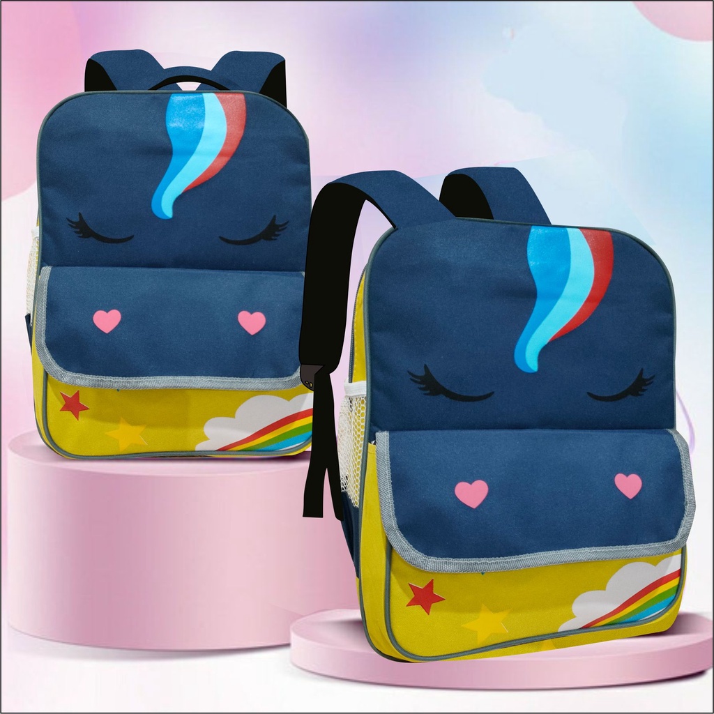 Tas Sekolah Anak Model Print karakter Lucu Ransel Untuk Anak PAUD TK SD - PG 8920