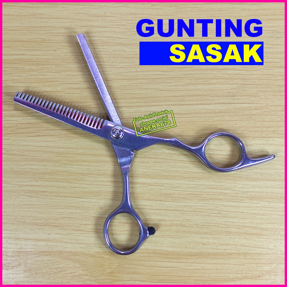 GUNTING SASAK RAMBUT FULL STAINLESS STEEL TRAP MODEL ALAT CUKUR