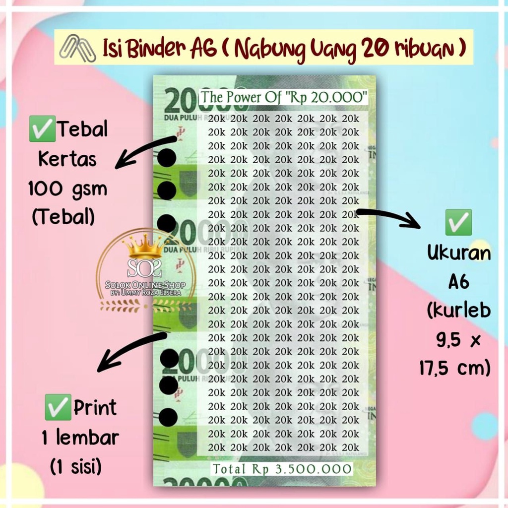 

The Power Of 20.000 | Kertas Binder A6