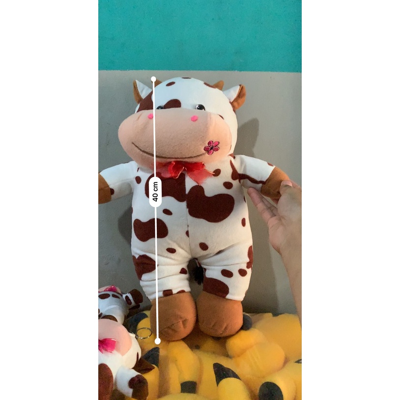 Boneka sapi beranak 5 size L 1besar 5kecil gratis jaring hadiah kado ulang tahun